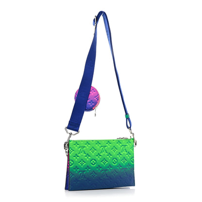 Louis Vuitton Taurillon Illusion Trio Pouch Bleu Rose 3 of 9