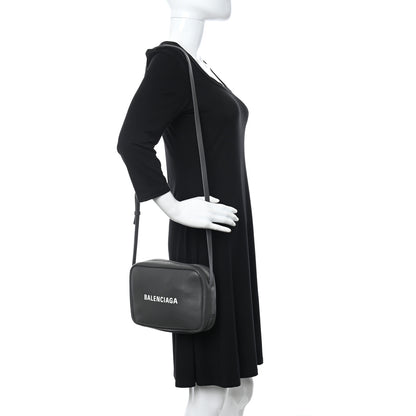 Balenciaga Smooth Calfskin Logo S Everyday Camera Bag Gris Fossile White 2 of 11