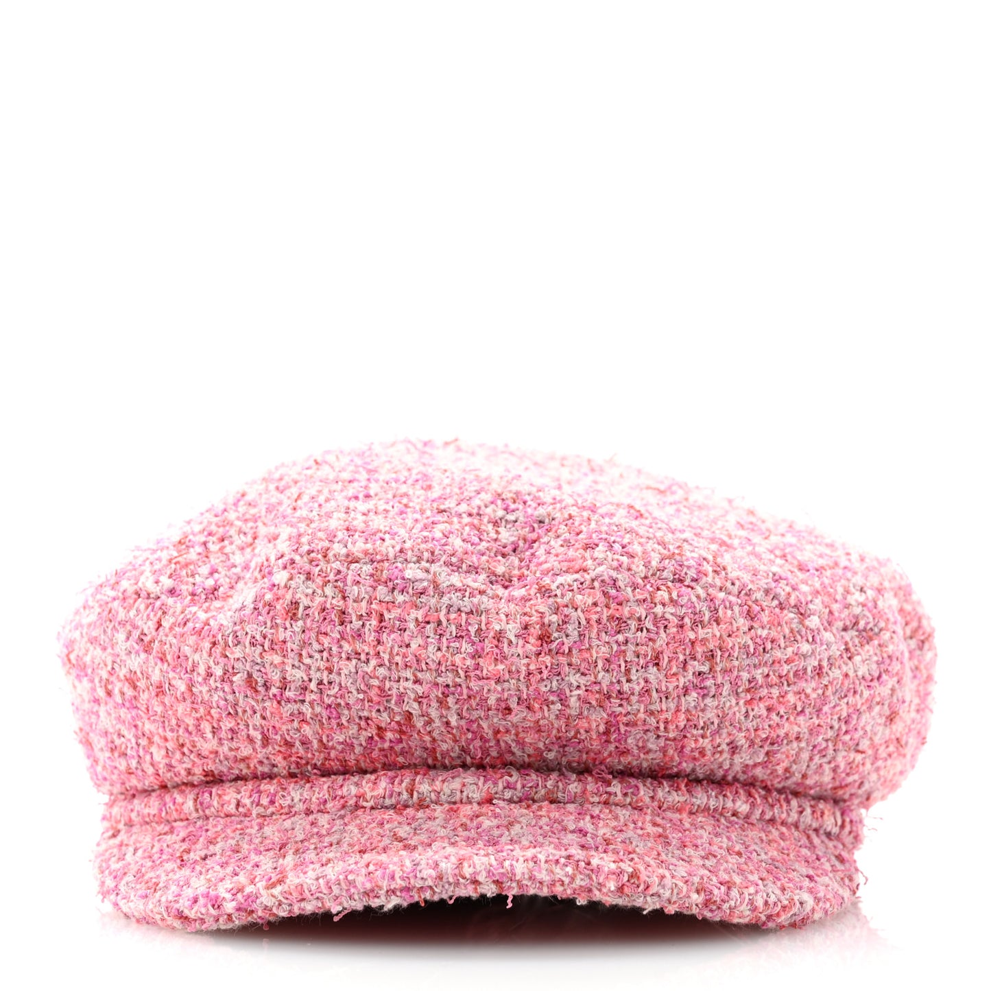 Cotton Tweed Newsboy Hat M Pink Ecru