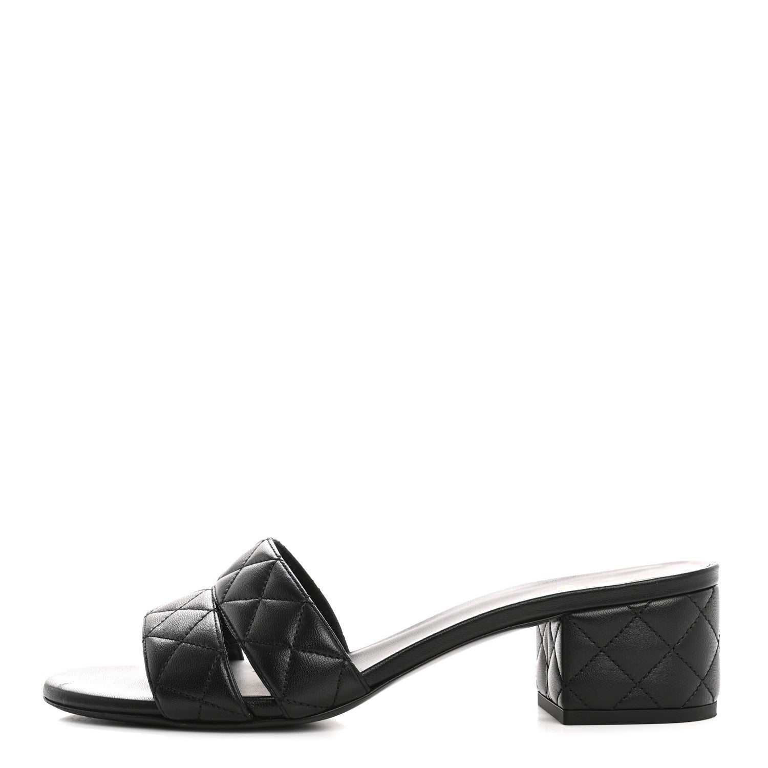 Chanel Lambskin Quilted Mules 40 Black 1 of 10