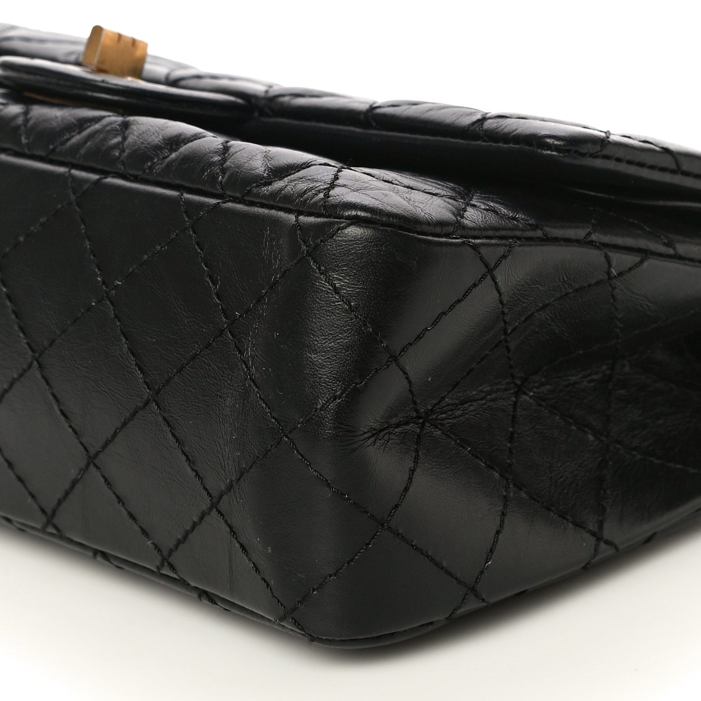 Aged Calfskin Quilted 2.55 Reissue 225 Flap Black