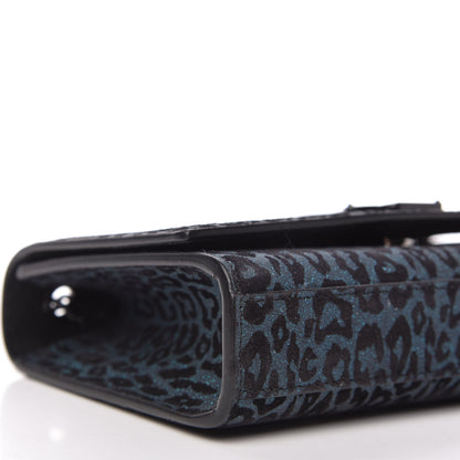 Saint Laurent Glitter Leopard Small Monogram Kate Satchel Blue 6 of 9