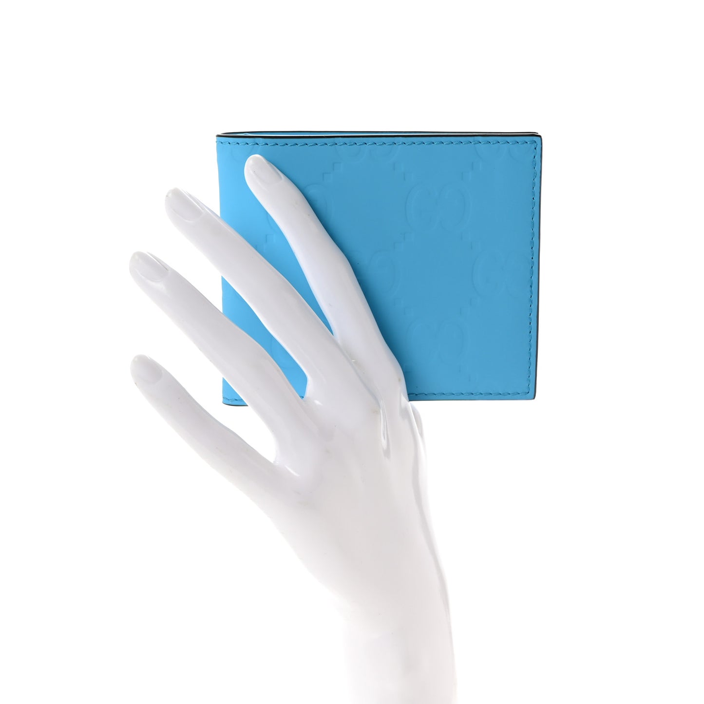 Rubber Effect GG Embossed Bi-Fold Wallet Bright Splash