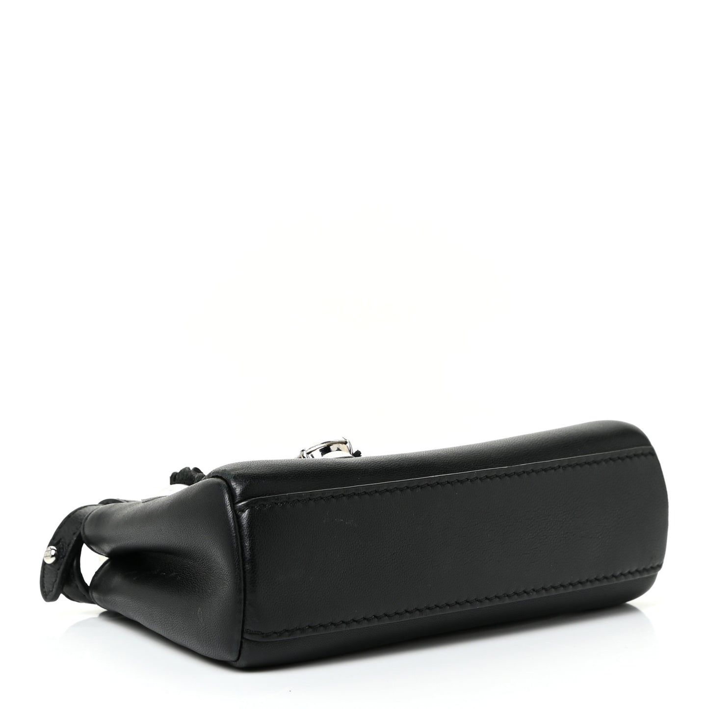 Nappa Crystal Flowerland Micro Peekaboo Iconic Satchel Black
