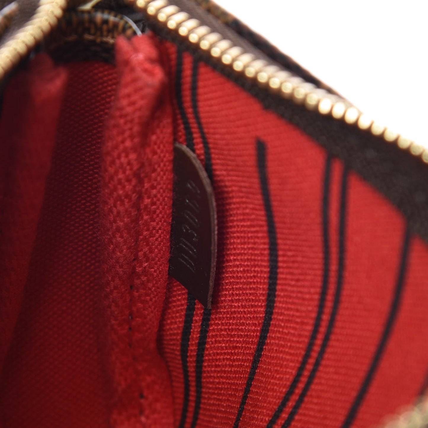 Damier Ebene Complice Trunks and Bags Mini Pochette Accessories Red