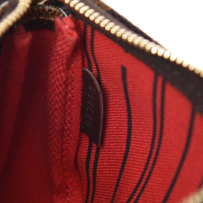 Louis Vuitton Damier Ebene Complice Trunks and Bags Mini Pochette Accessories Red 4 of 9