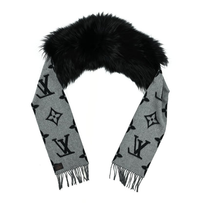 Louis Vuitton Cashmere Fox Fur Monogram Reykjavik Scarf 1 of 3