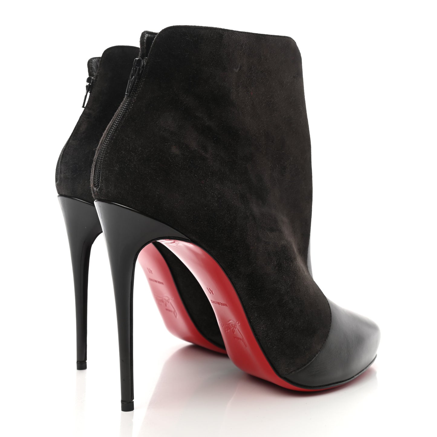 Suede Calfskin Gaetanina 100 Booties 41 Black