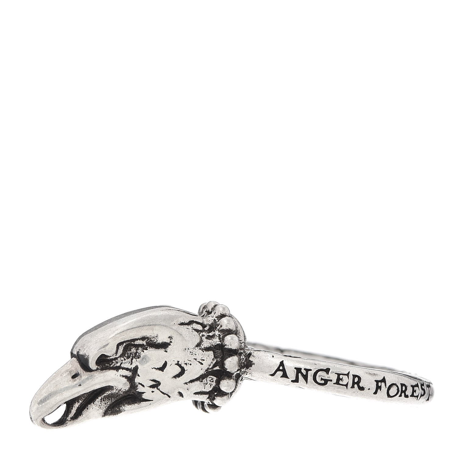 Gucci Sterling Silver Anger Forest Eagle Head Ring 51 5.75 3 of 5