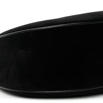 Celine Velvet Strass Triomphe Ava Shoulder Bag Black 9 of 10