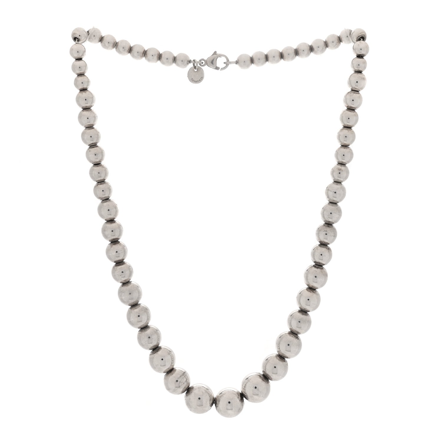 Tiffany Sterling Silver HardWear Graduated Ball Necklace 3 of 5