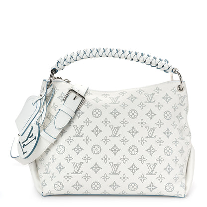 Louis Vuitton Mahina Beaubourg Hobo MM Snow Orage Blue 1 of 8