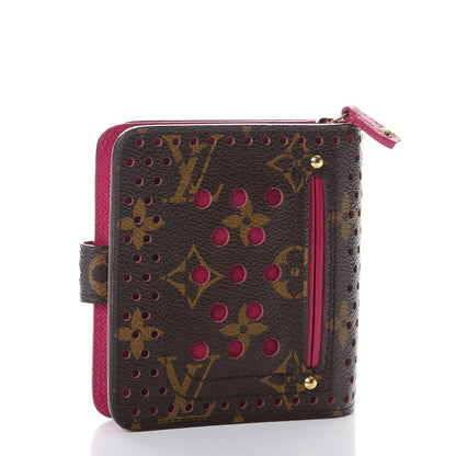 Louis Vuitton Monogram Perforated Compact Zipped Wallet Fuchsia 3 of 9