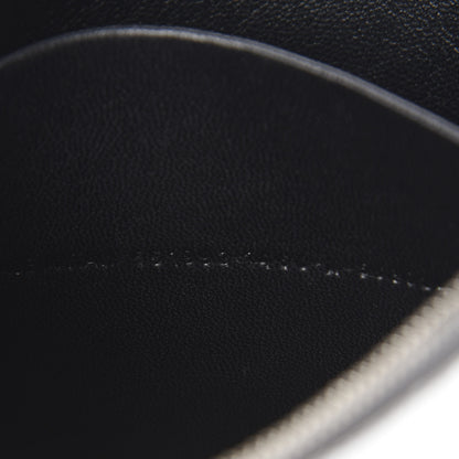 Balenciaga Metallic Goatskin Logo Large Everyday Zip Pouch Argent Black 6 of 6