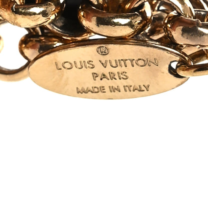 Louis Vuitton Metal Enamel Fleur De Monogram Bag Charm Dore 3 of 5