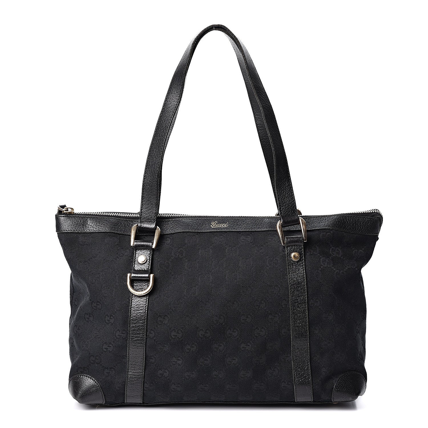 Gucci Monogram Medium Abbey Tote Black 1 of 10