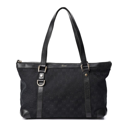 Gucci Monogram Medium Abbey Tote Black 1 of 10