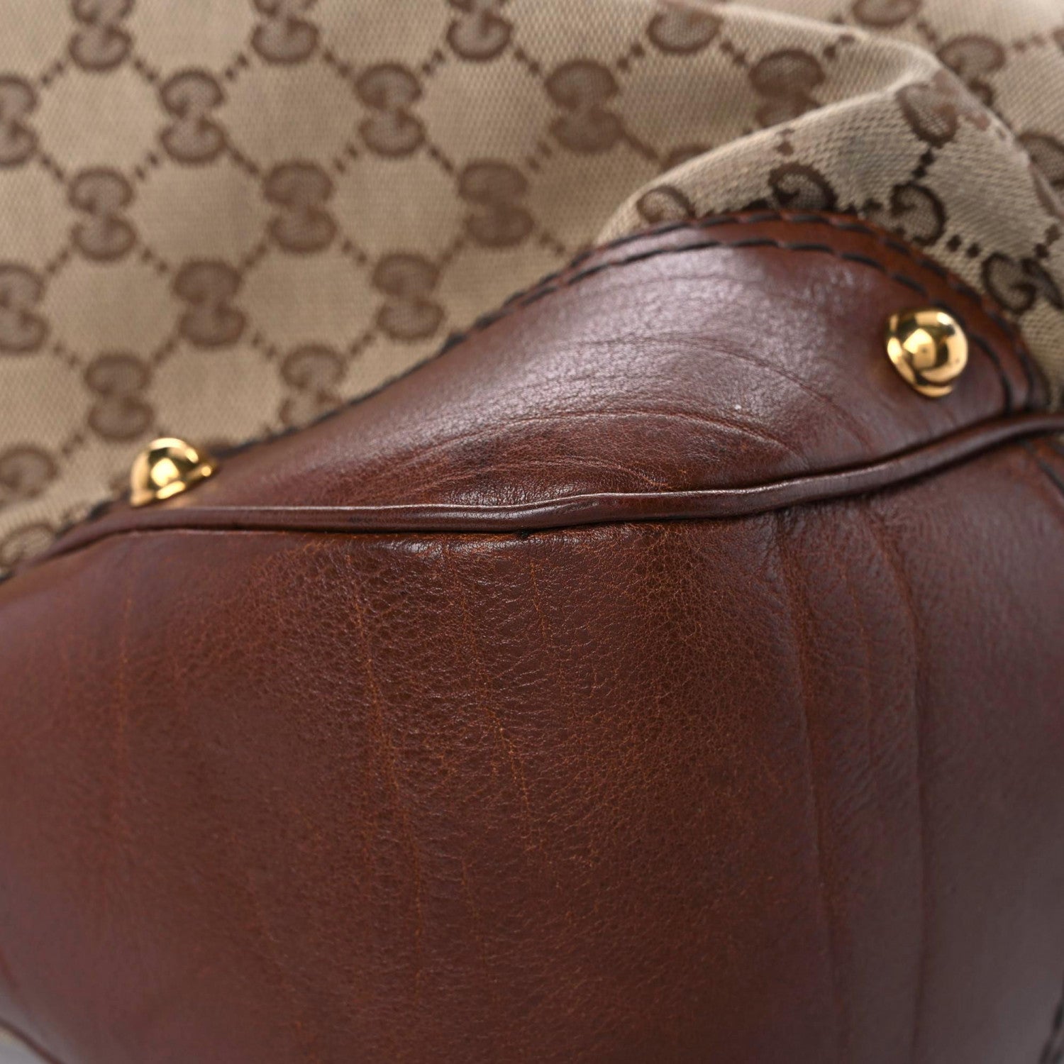 Gucci Monogram Large Jockey Hobo Dark Brown 14 of 23