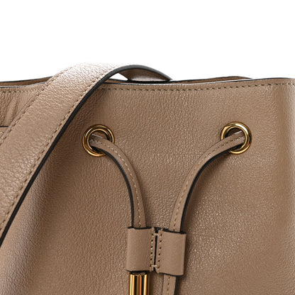 Chloe Grained Buffalo Horse Medal Bucket Bag Boyish Brown 7 of 9