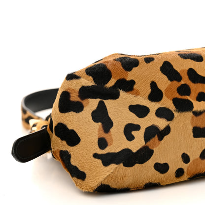 Prada Calf Hair Leopard Print Medium Aimee Shoulder Bag Honey 10 of 15