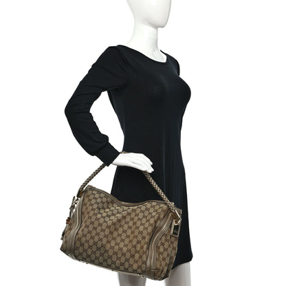 Gucci Monogram Medium Bella Hobo Gold 2 of 9