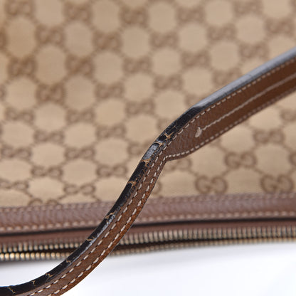 Gucci Monogram Textured Calfskin Large Bree Hobo Beige Ebony Nocciola 11 of 16