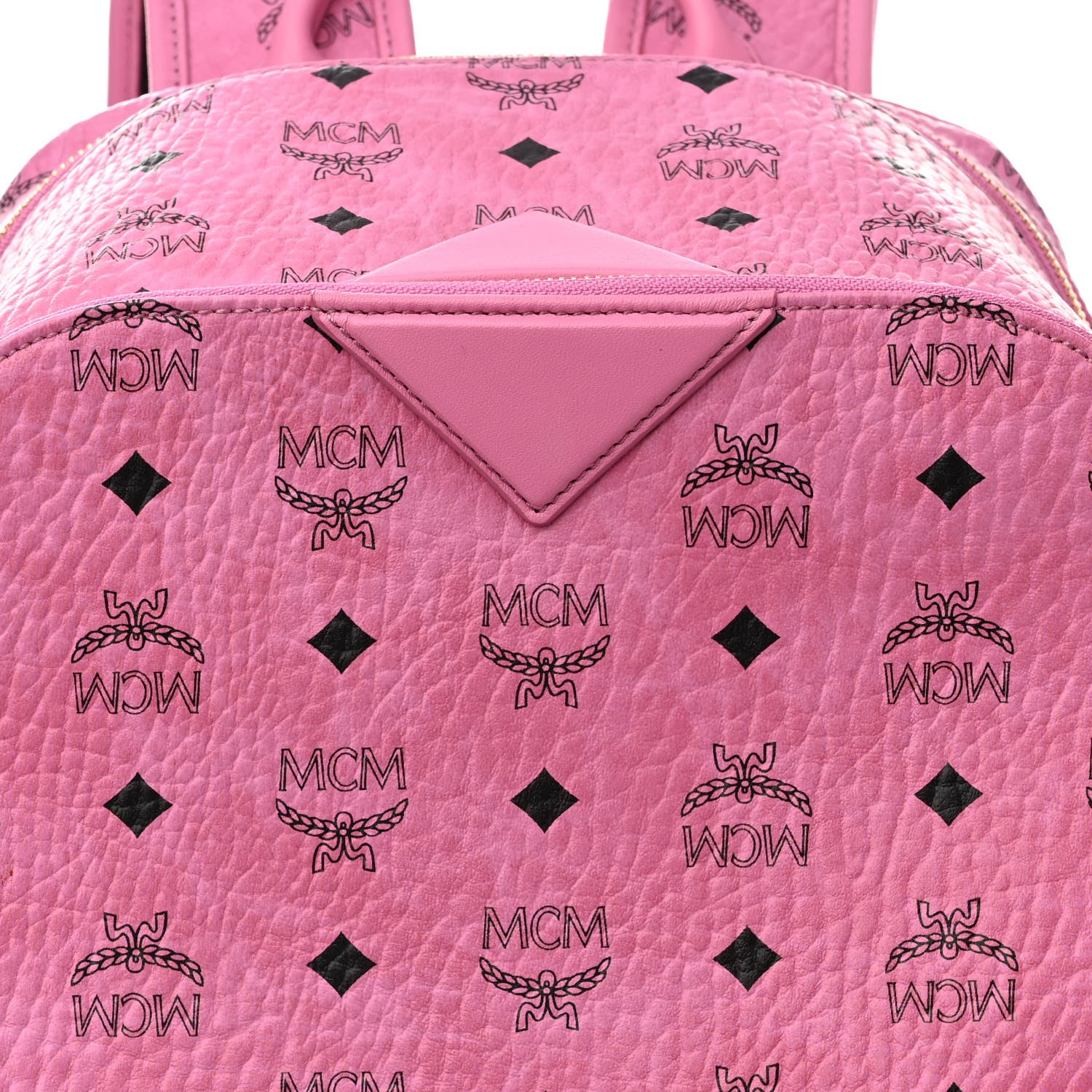 MCM Visetos Medium Duke Backpack Pink 8 of 10