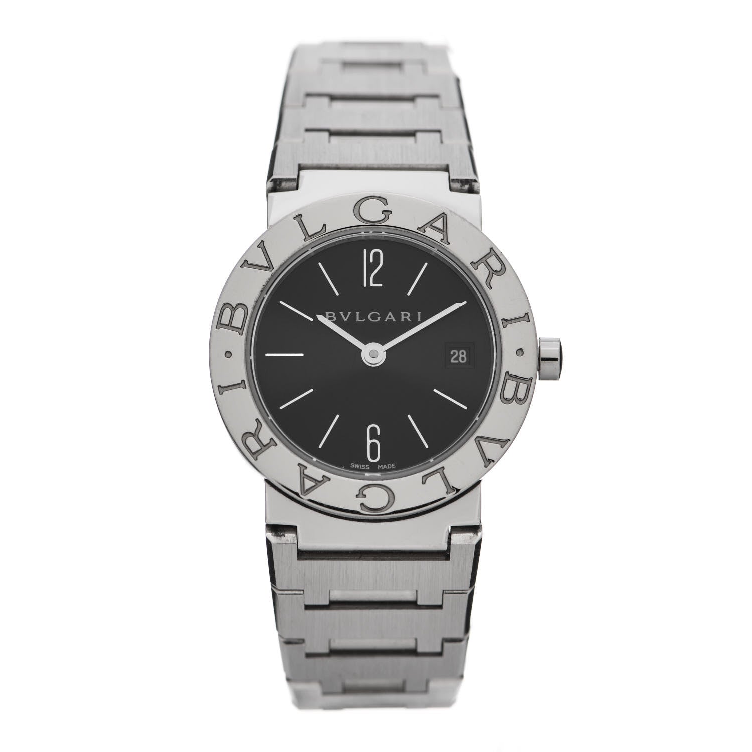 Bulgari Stainless Steel 26mm Quartz Watch Black 1 of 4