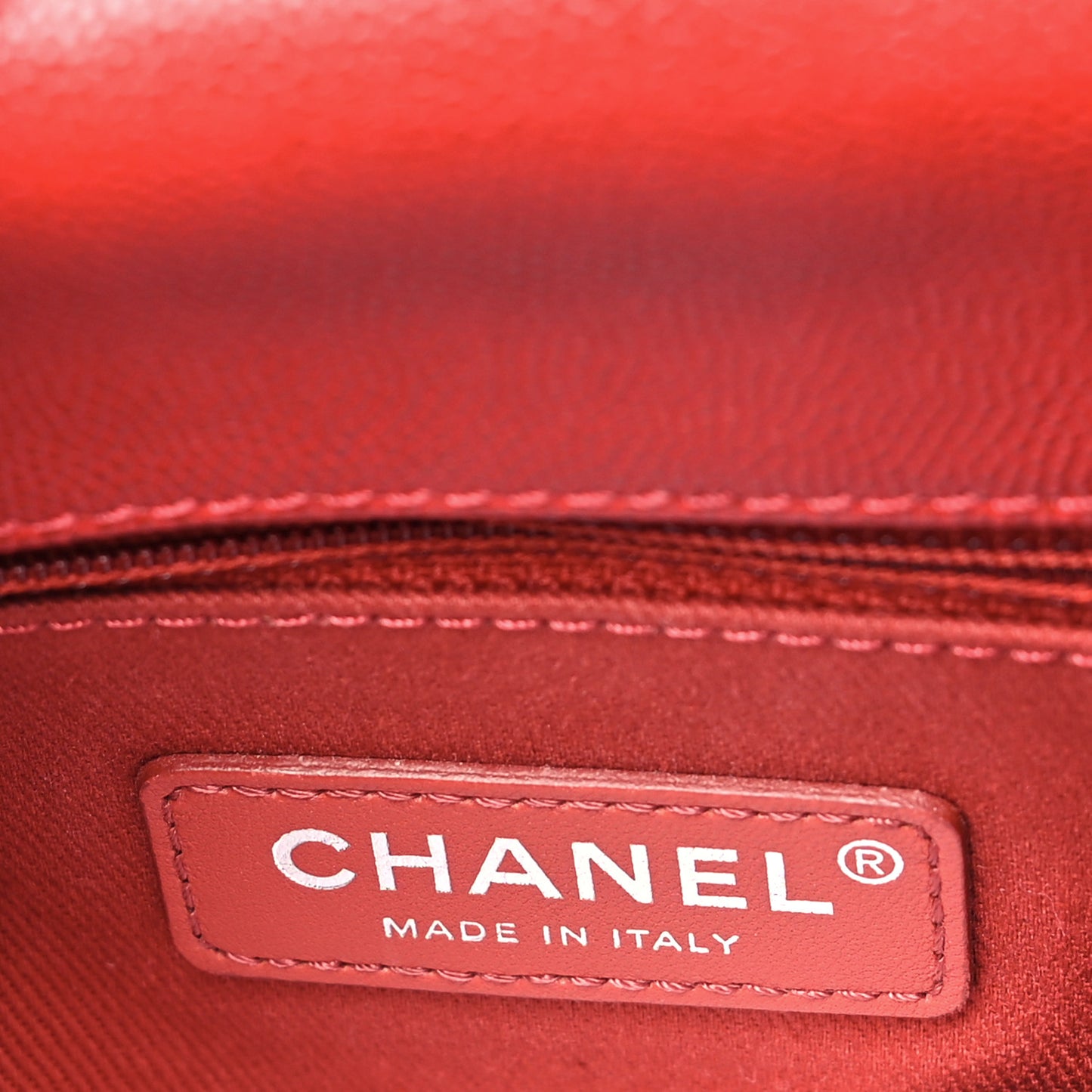 Caviar Quilted Mini Coco Handle Flap Red