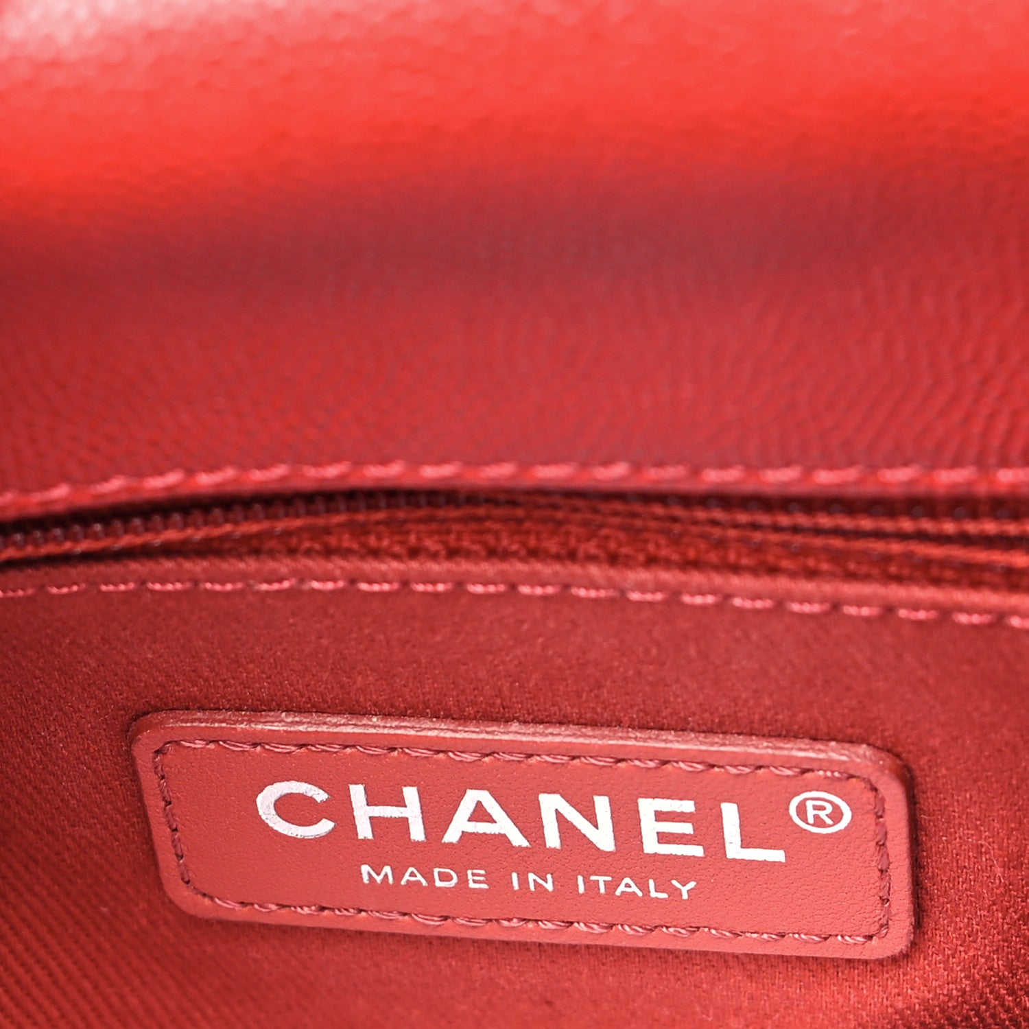Chanel Caviar Quilted Mini Coco Handle Flap Red 6 of 10