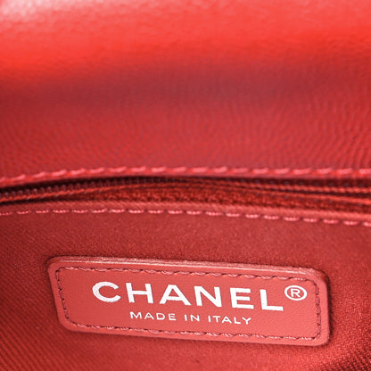 Chanel Caviar Quilted Mini Coco Handle Flap Red 6 of 10