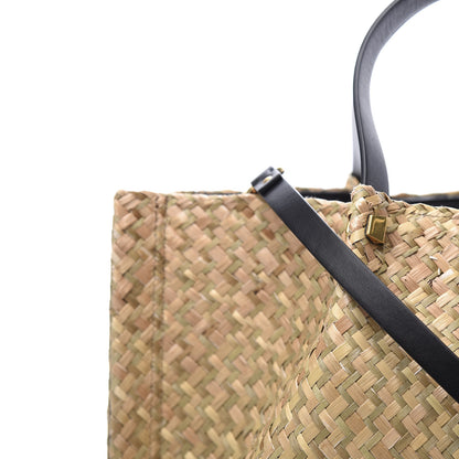 Valentino Garavani Raffia Medium Vlogo Escape Shopper Natural Black Rouge 11 of 11