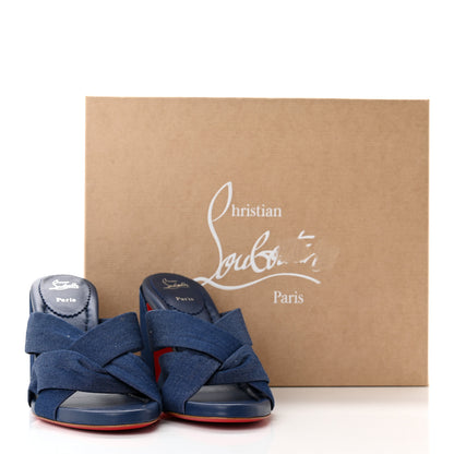 Christian Louboutin Denim Disco Club 85 Sandals 38.5 Blue 10 of 10
