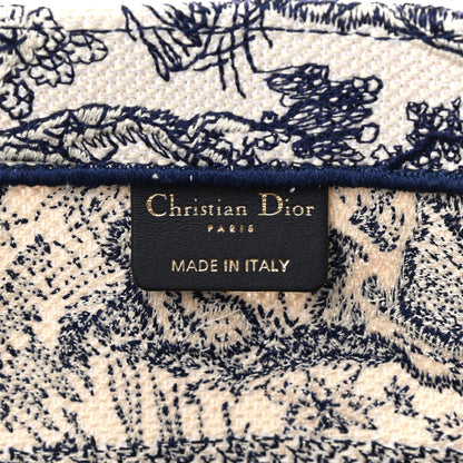 Christian Dior Canvas Embroidered Medium Dioriviera Toile De Jouy Book Tote Blue 7 of 10