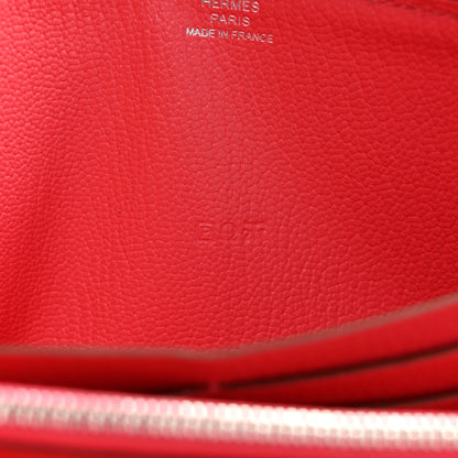 Hermes Chevre Mysore Evelyne Azap Wallet Rose Lipstick 7 of 12