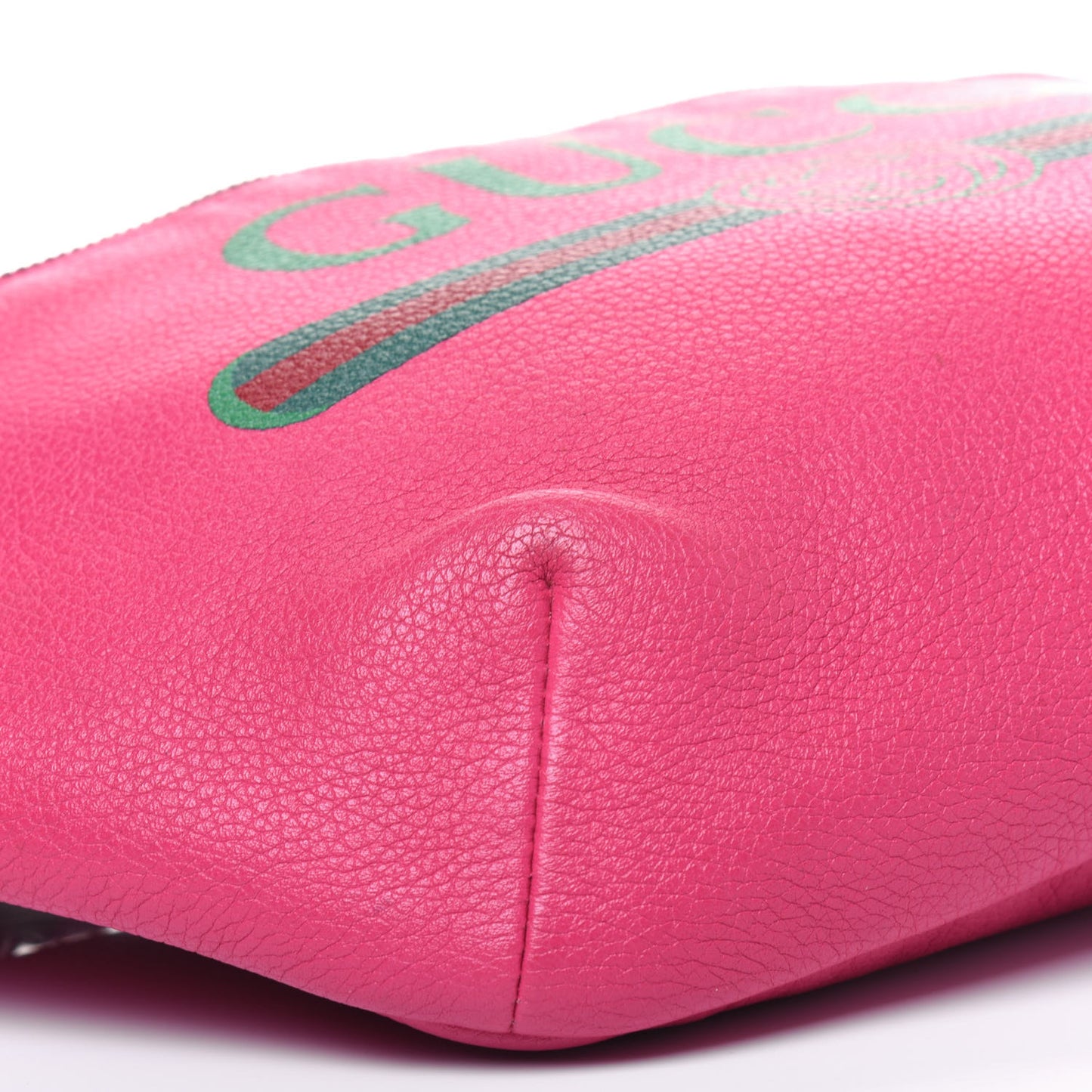 Grained Calfskin Logo Belt Bag Pink