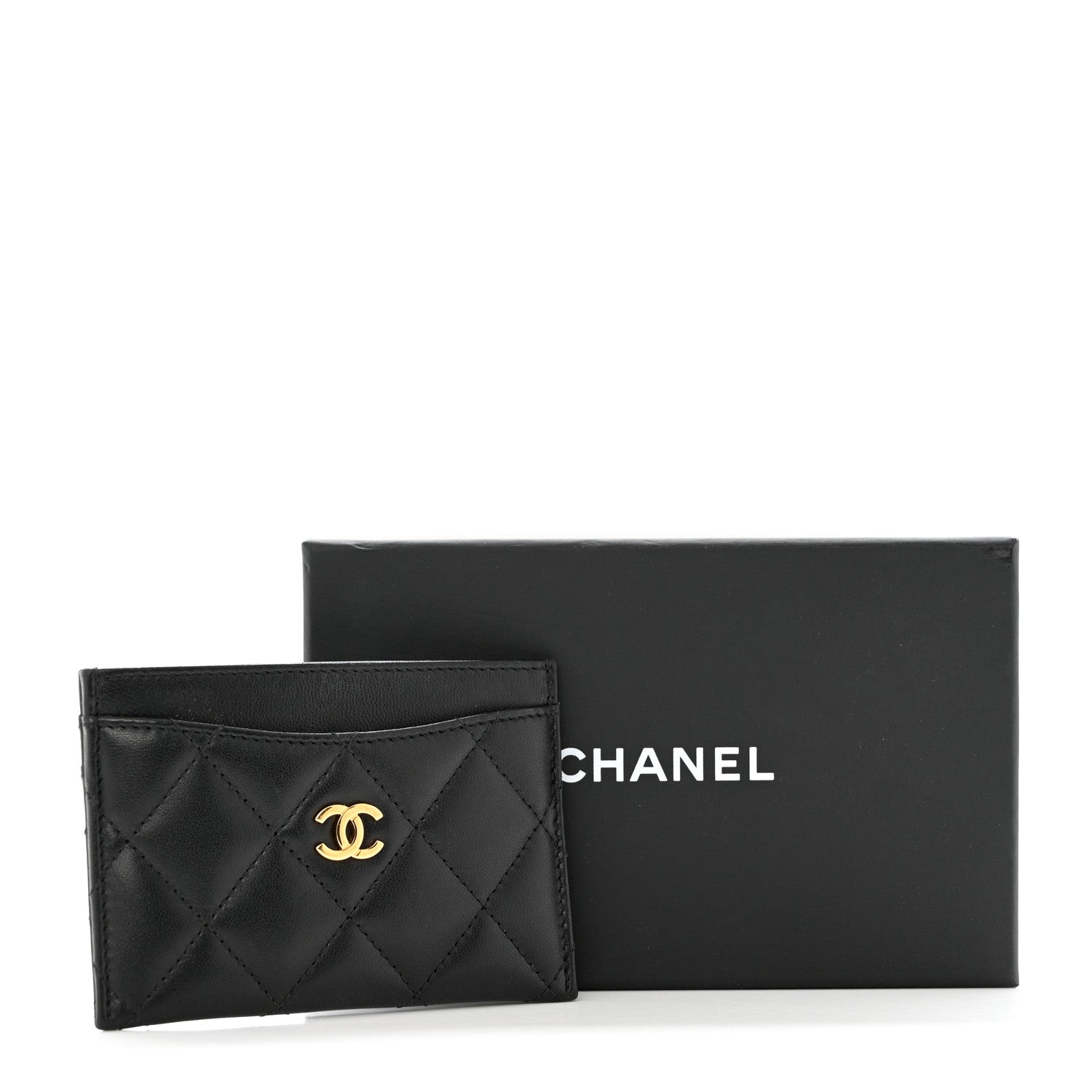 Chanel Lambskin Quilted Card Holder Black 11 of 11