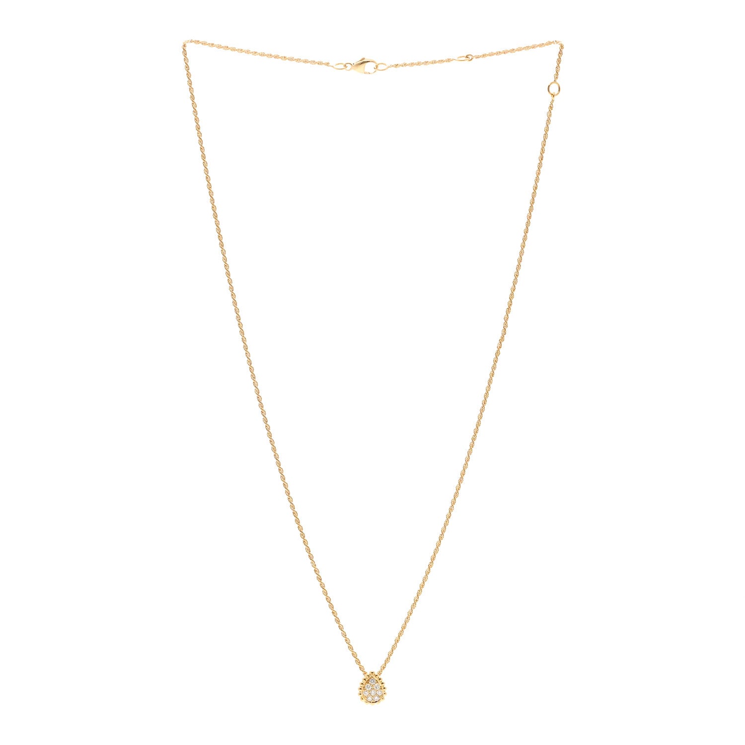 Boucheron 18K Yellow Gold Diamond XS Serpent Boheme Necklace 3 of 6