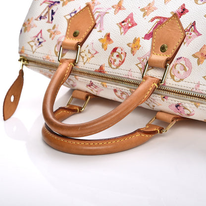 Louis Vuitton Watercolor Aquarelle Speedy 35 White 4 of 15