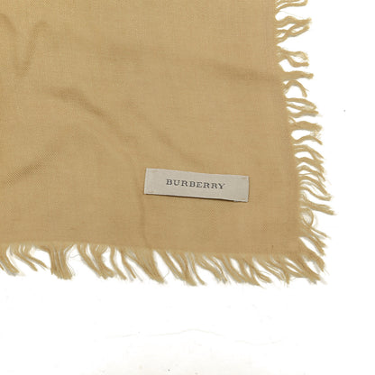 Burberry Modal Wool Overdyed Chambray Check Square Scarf Camel 2 of 2
