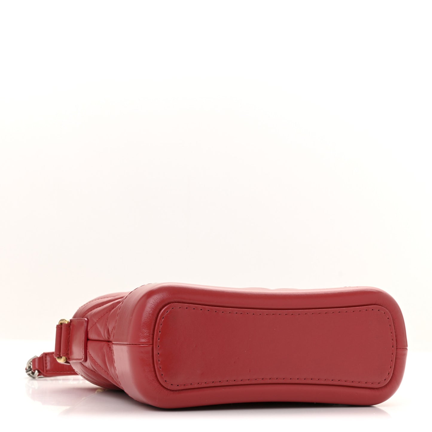 Aged Calfskin Chevron Quilted Small Gabrielle Hobo Red