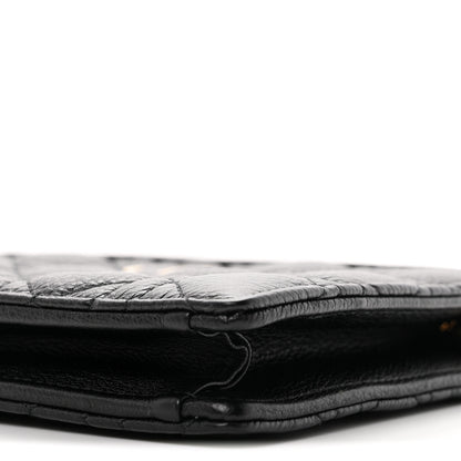 Christian Dior Calfskin Cannage Caro Zipped Pouch With Chain Black 10 of 10