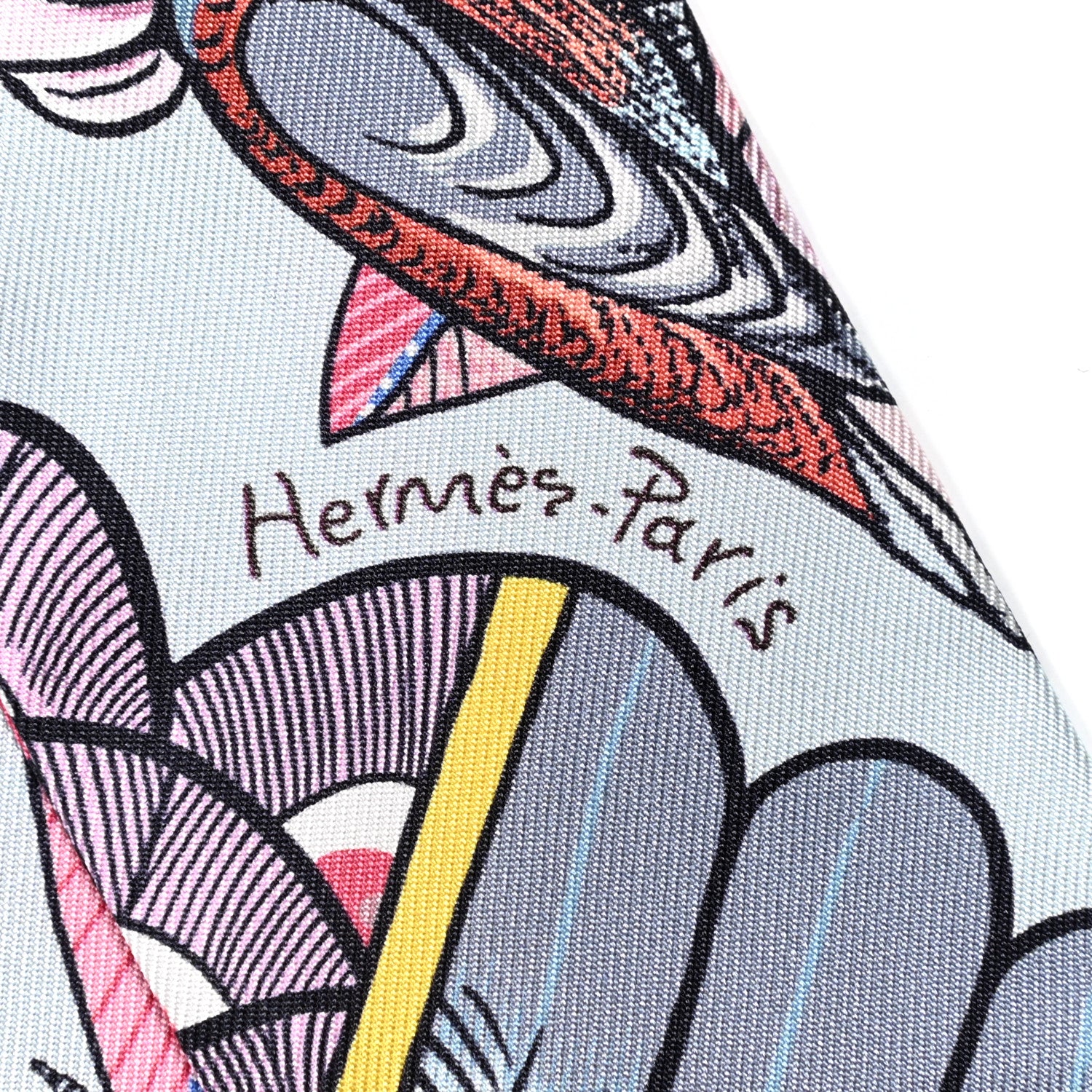 Hermes Silk Tree Of Song Twilly Bleu Pale Rose Blue Jean 5 of 5