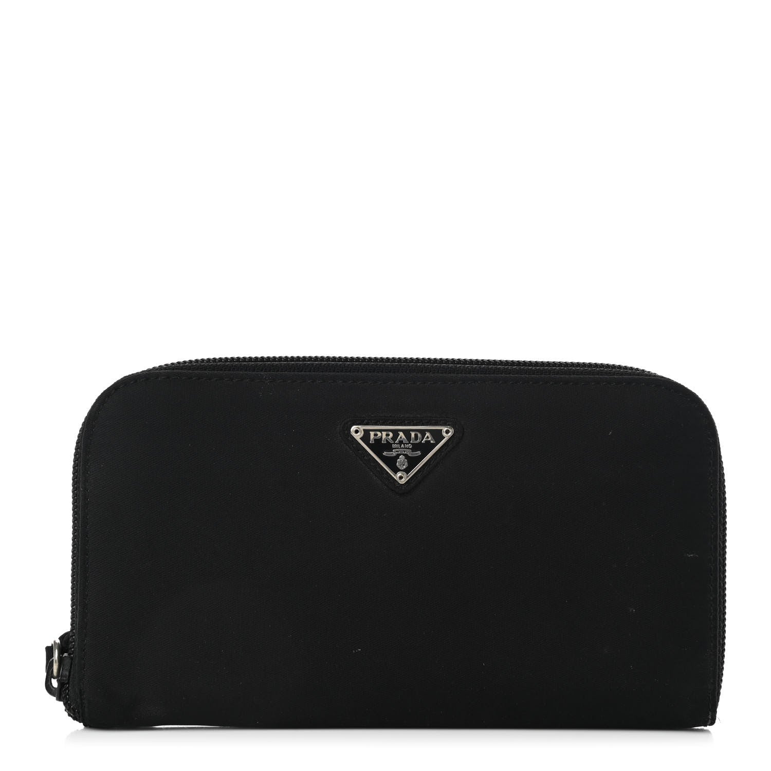 Prada Tessuto Nylon Zip Around Wallet Black 1 of 7