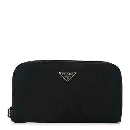 Prada Tessuto Nylon Zip Around Wallet Black 1 of 7