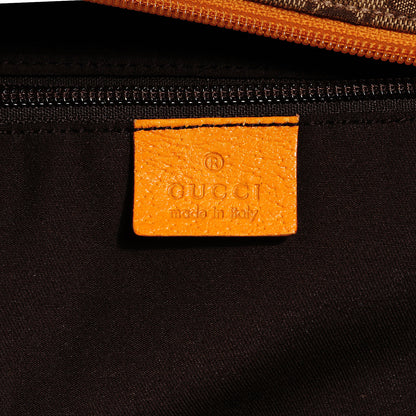 Gucci GG Monogram Web Medium Collapsable Carry On Duffle Beige Orange 6 of 7