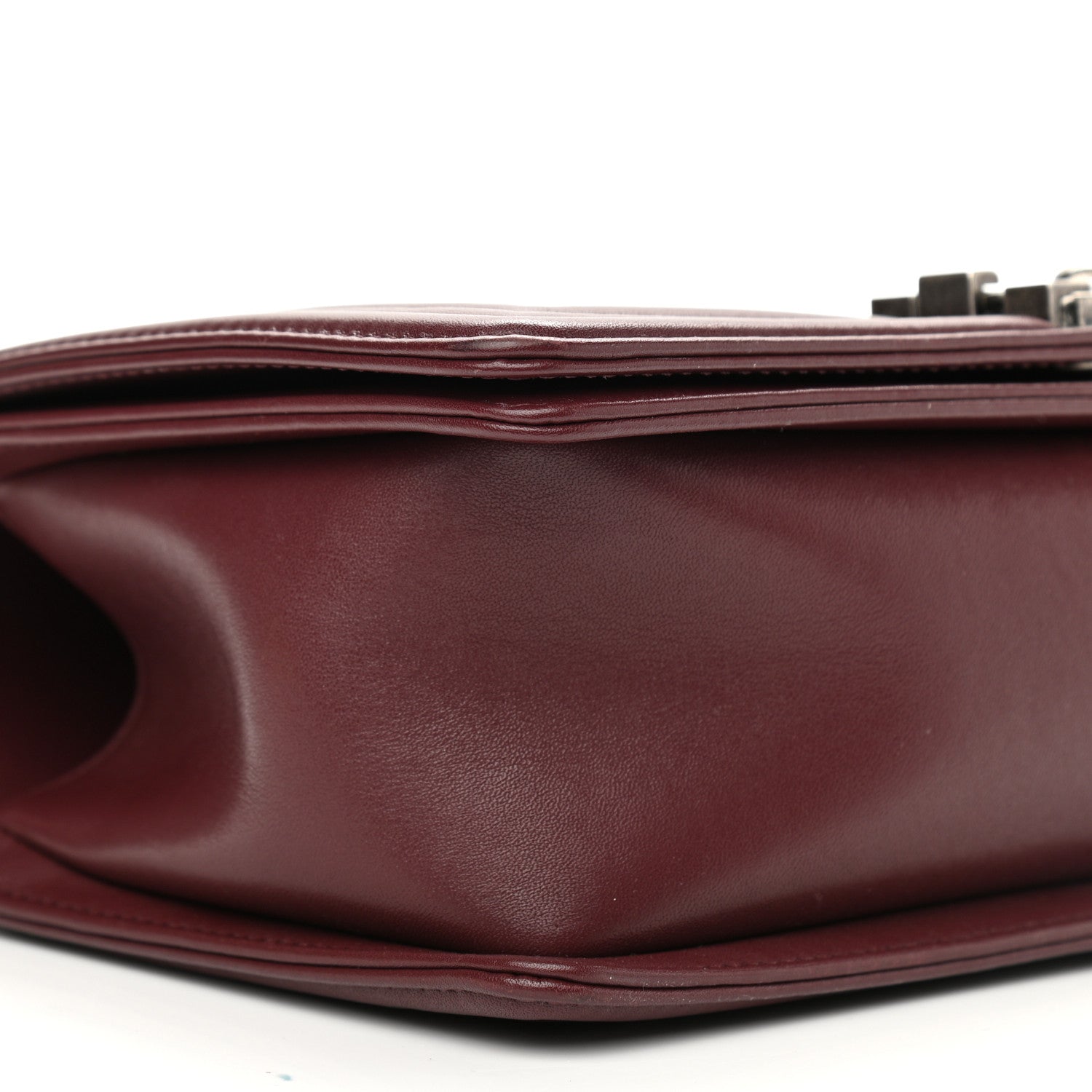 Chanel Calfskin Horizontal Quilted Medium Boy Flap Burgundy 9 of 10