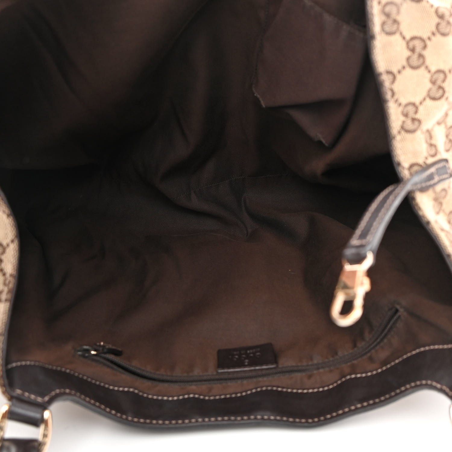 Gucci Monogram Large D Gold Hobo Dark Brown 5 of 10