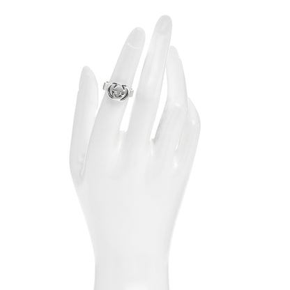 Gucci Sterling Silver Interlocking G Ring 51 5.75 2 of 5