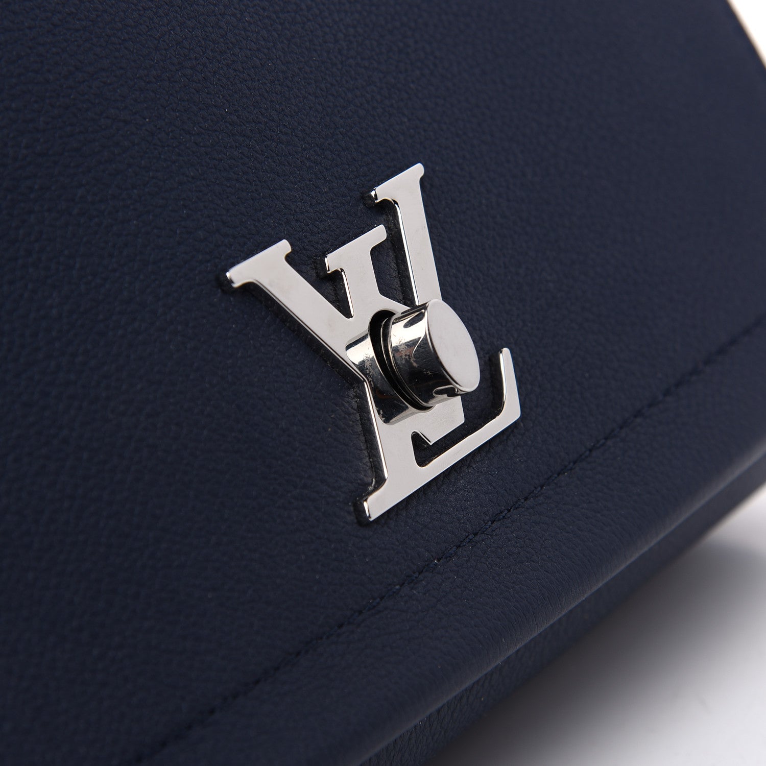 Louis Vuitton Calfskin Lockme II Chain Bag BB Marine Rouge 9 of 9